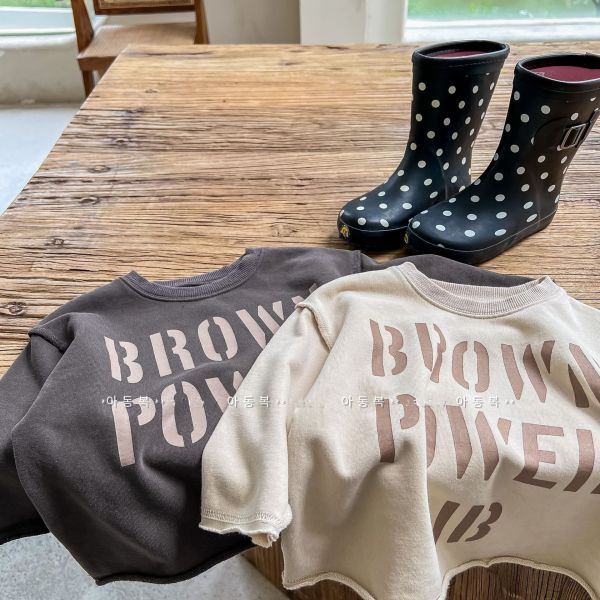預購秋款男女童字母百搭上衣尺寸80-130 