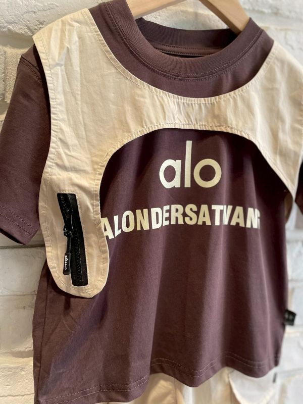 26803-2現貨夏款男童深咖ALO工裝套裝尺110-150 