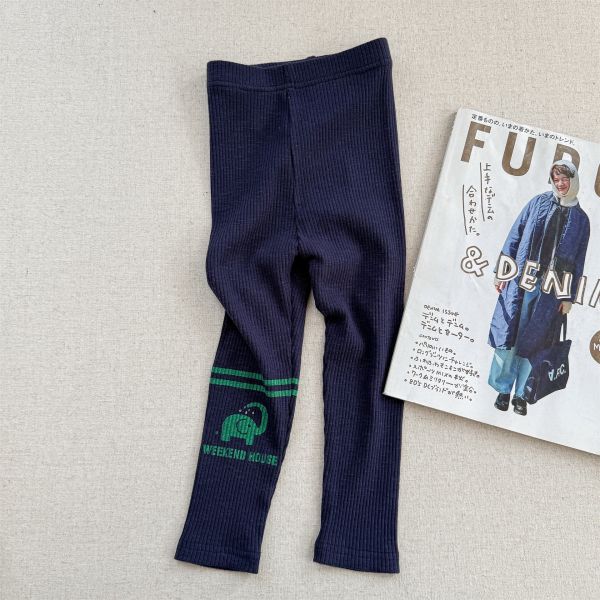 預購秋款女童條紋內搭褲尺寸80-130 