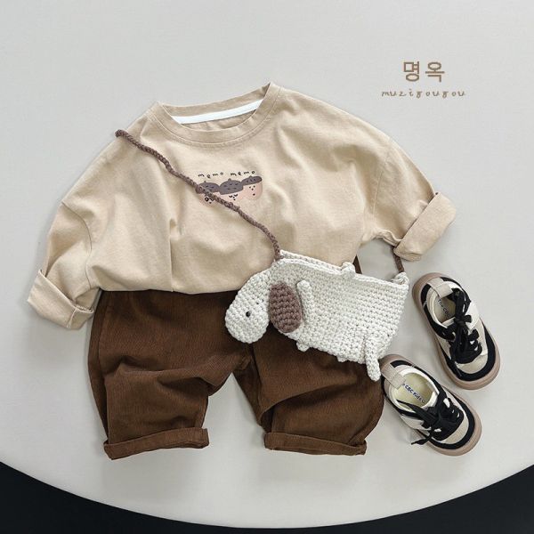 預購秋款男童休閒表情百搭上衣尺寸80-130 