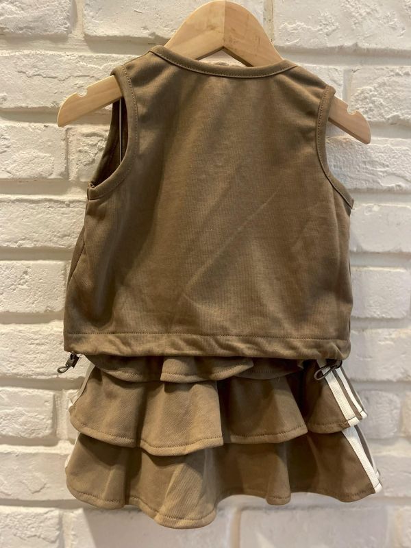 26061-現貨夏款女童辣妹字母蛋糕裙套裝尺寸80-120 