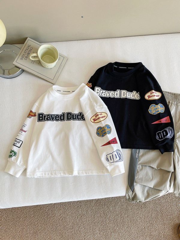 預購秋款男童帥氣潮酷上衣尺寸90-150 