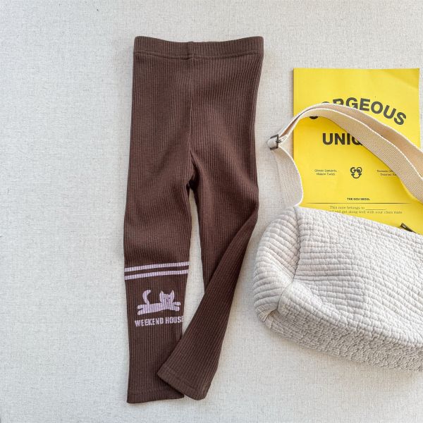 預購秋款女童條紋內搭褲尺寸80-130 