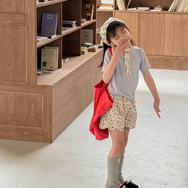 預購ins夏款日系女童滾邊短褲 