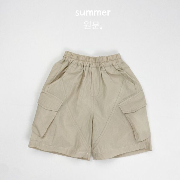 預購ins夏款日系男女童工裝速乾短褲 