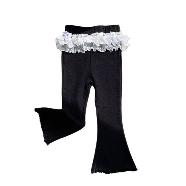 預購秋款女童蕾絲褲裙喇叭褲尺寸90-150 