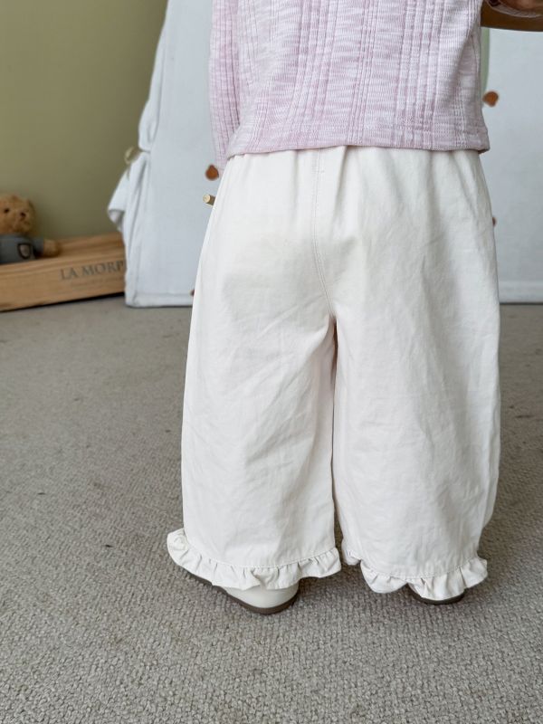 預購秋款女童花邊休閒褲套裝尺寸73-120 