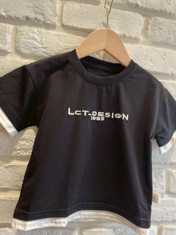 26101現貨夏款男童刺繡字母上衣尺寸90-130 