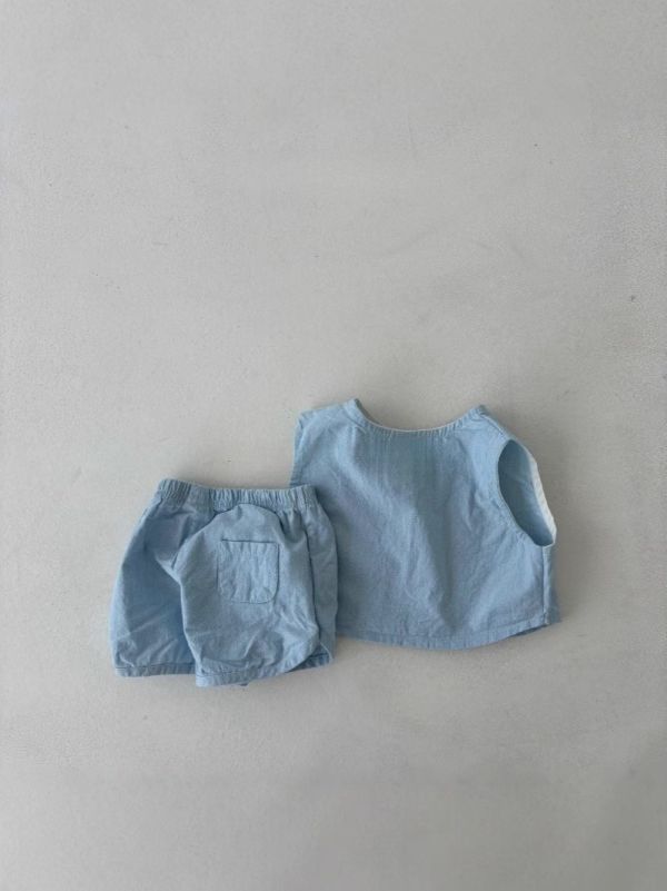 【預購】夏款-男女童百搭背心套裝 