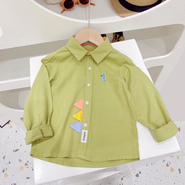預購秋款男童恐龍襯衫上衣尺寸90-130 