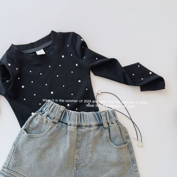 預購女童亮鑽氣質百搭上衣尺寸90-150 