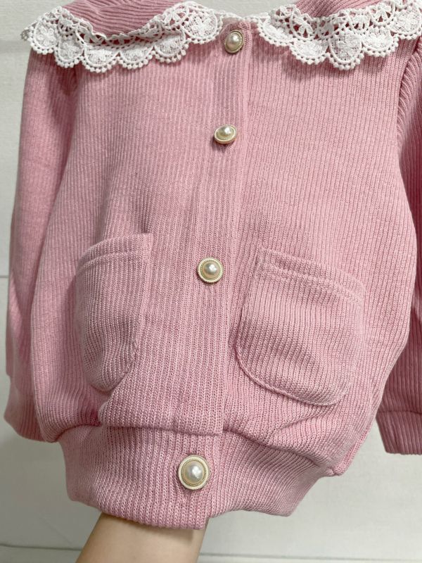 現貨秋款女童珠珠外套上衣尺寸05-17 