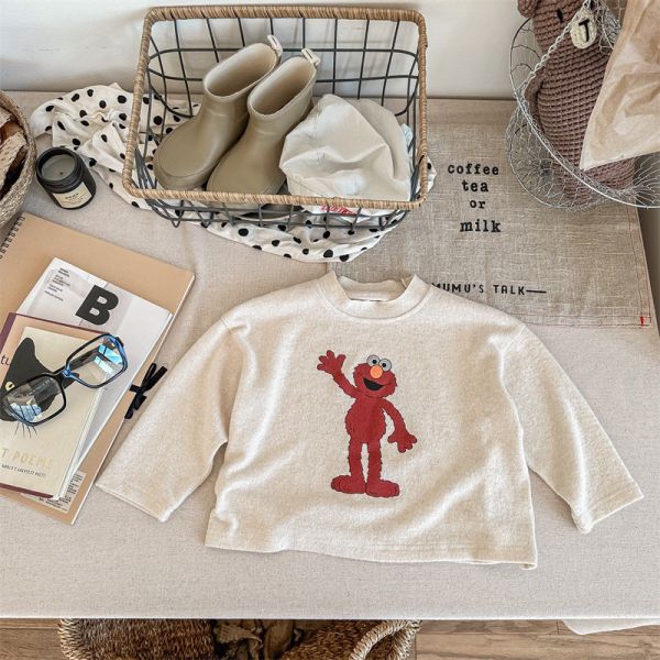 預購秋款男女童芝麻街上衣尺寸80-130 