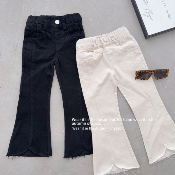 預購秋款女童氣質辣妹喇叭褲尺寸90-150 