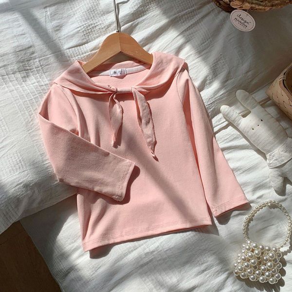 預購秋款女童甜美海軍領上衣尺寸90-140 