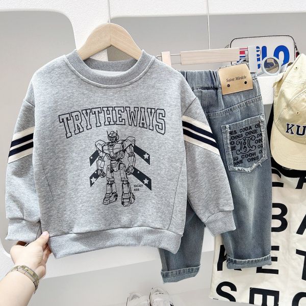 預購秋款男童機器人上衣尺寸100-150 