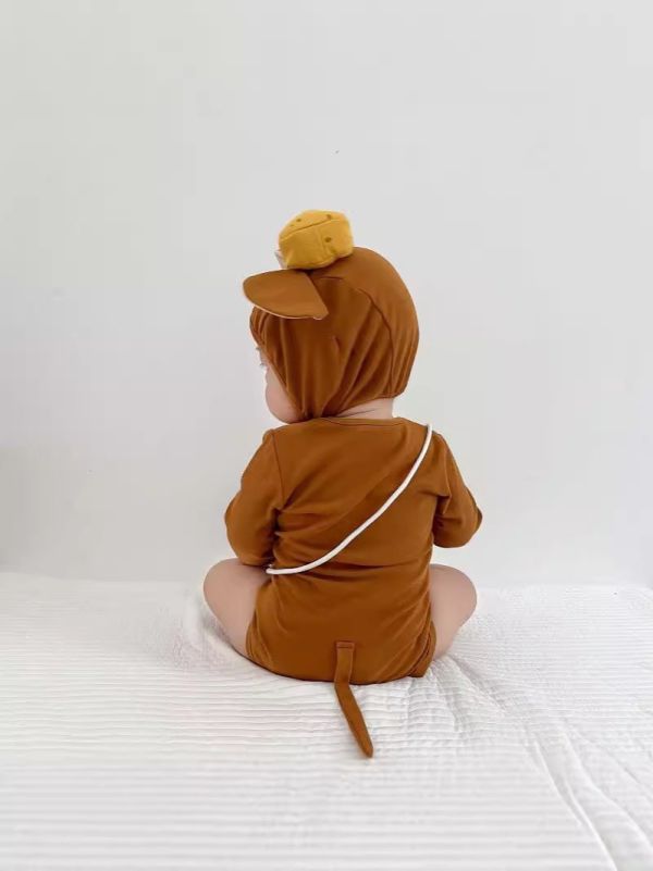 預購秋款男女寶傑利鼠包屁衣含帽尺寸66-90 