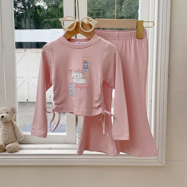 預購秋款女童可愛熊熊套裝尺寸90-150 