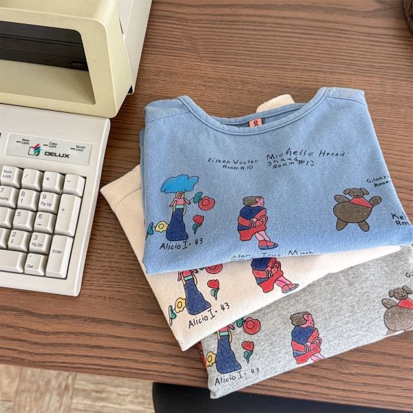 預購秋款男女童童趣上衣尺寸80-130 