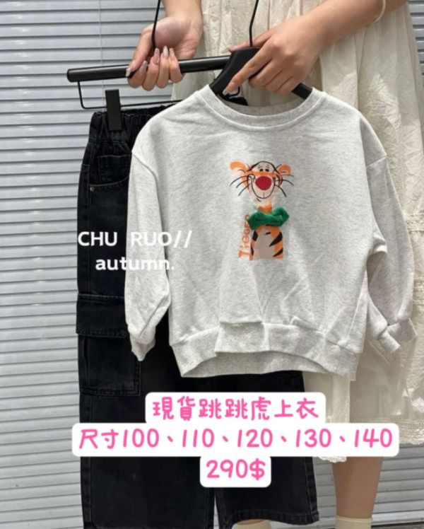 現貨秋款男童跳跳虎上衣尺寸90-130附實拍 
