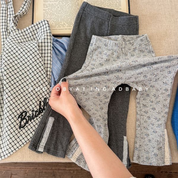 預購秋款女童刺繡內搭褲尺寸80-130 