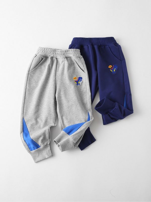 預購秋款男童恐龍運動棉長褲尺寸90-140 