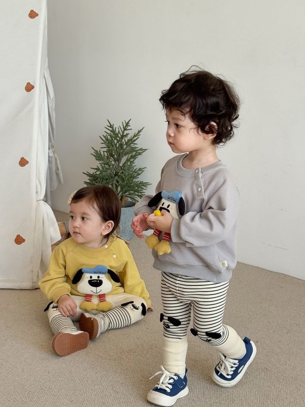 預購秋款男女童可愛立體狗狗玩偶套裝尺寸73-120 