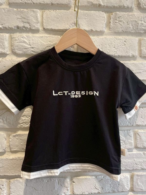 26101現貨夏款男童刺繡字母上衣尺寸90-130 