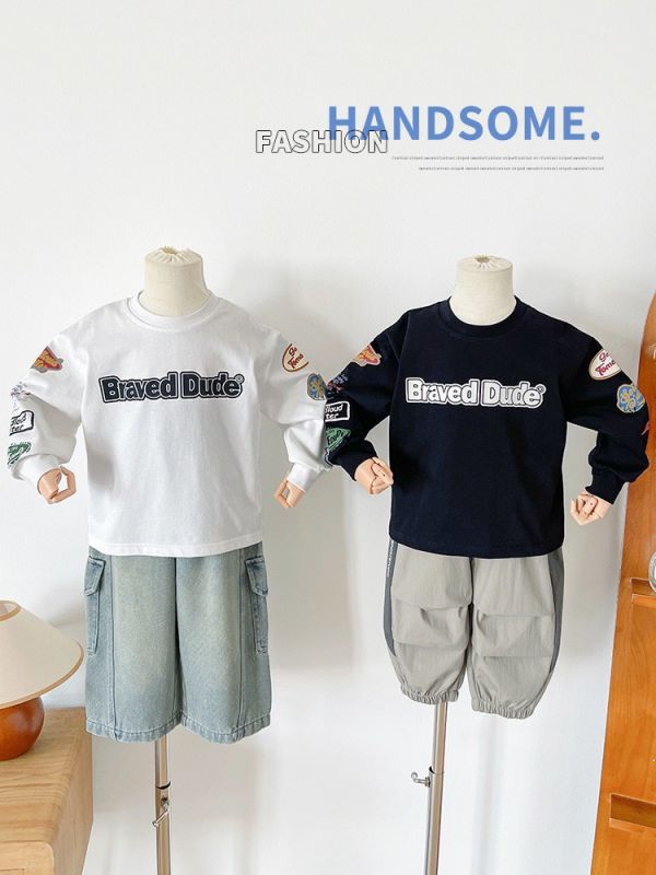 預購秋款男童帥氣潮酷上衣尺寸90-150 