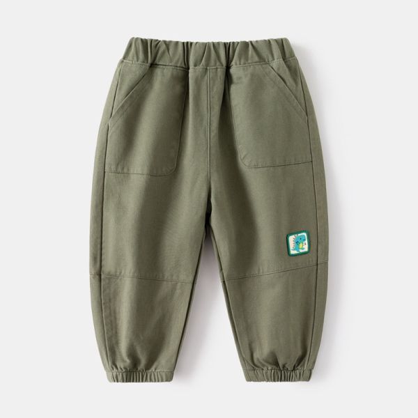 預購秋款男童恐龍休閒百搭長褲尺寸90-140 