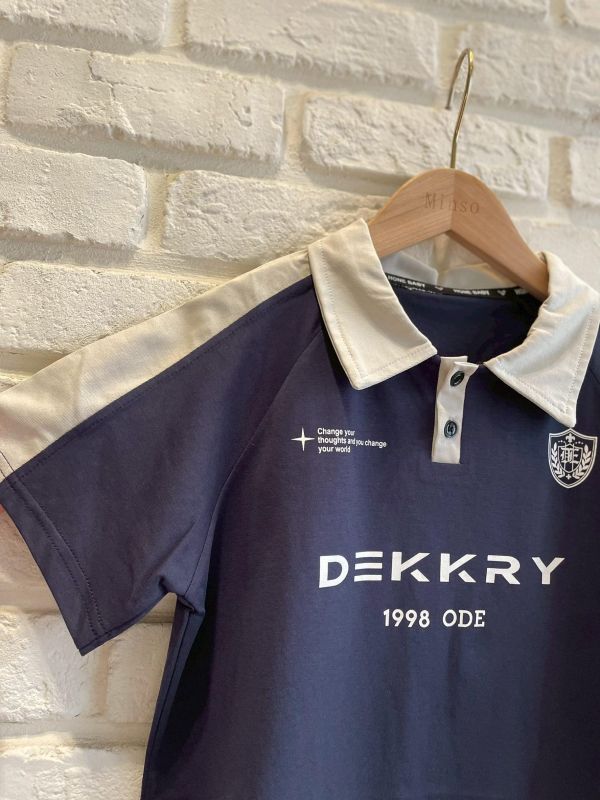 070現貨男童夏款帥帥拚色P0L0上衣尺寸110-150 