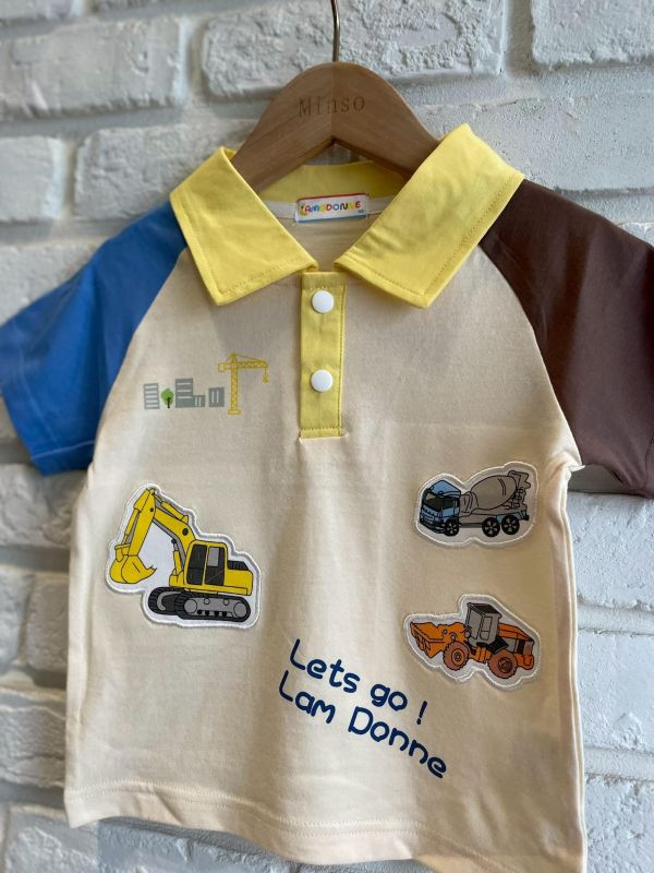 261948現貨夏款男童日系撞色車車POLO上衣尺寸90-130 