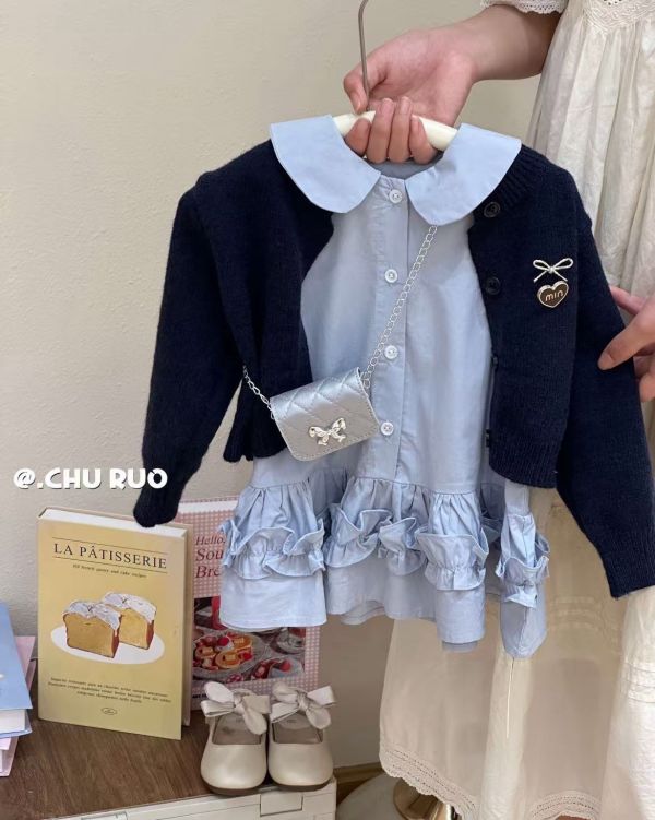 現貨秋款女童洋裝套裝不含配件尺寸90-130 