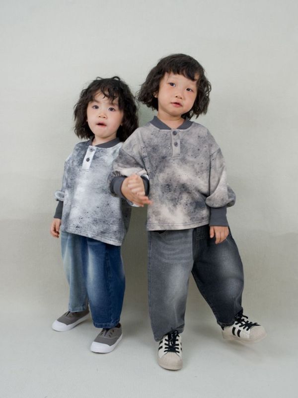 預購秋款男童刷色牛仔長褲尺寸80-130 