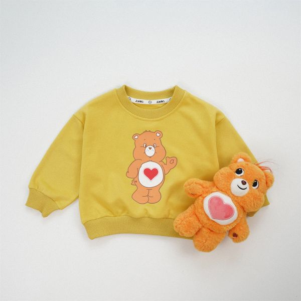 預購秋款男女童彩虹熊上衣尺寸80-130 