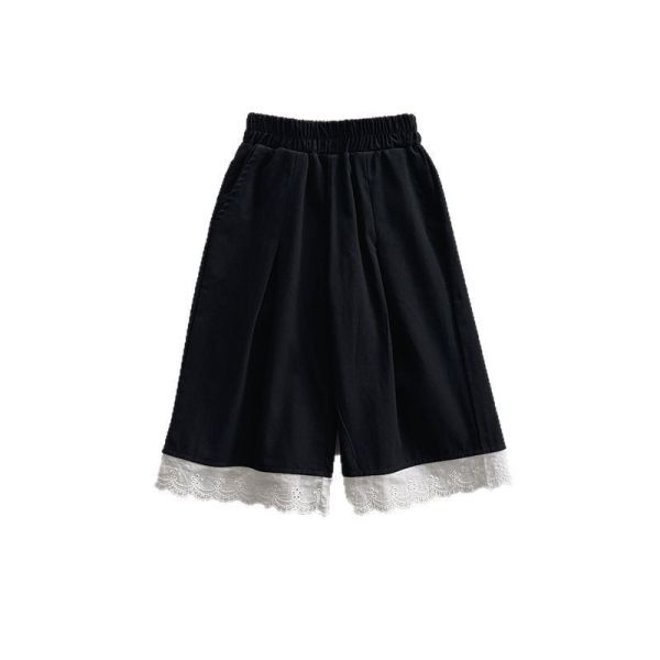 預購秋款女童花邊蕾絲寬長褲尺寸90-150 