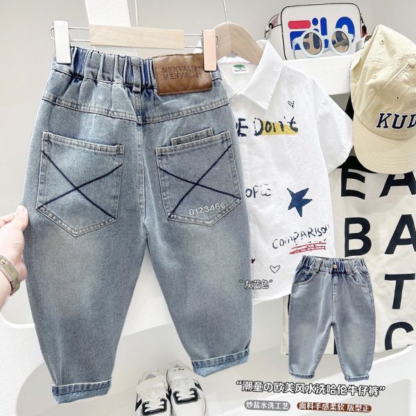 預購秋款男童哈倫牛仔褲尺寸100-150 