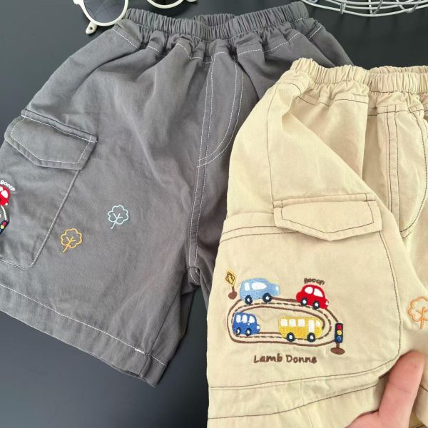 預購夏款男童日系車車短褲 