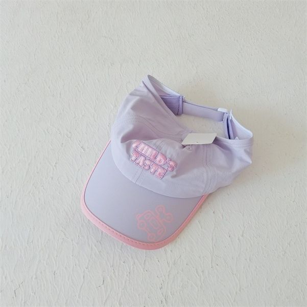 預購ins夏款女童糖果色刺繡遮陽帽 