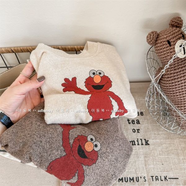 預購秋款男女童芝麻街上衣尺寸80-130 