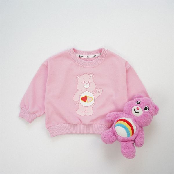 預購秋款男女童彩虹熊上衣尺寸80-130 