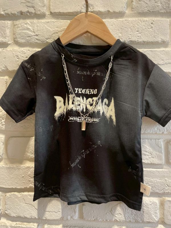 2666現貨夏款男童潮酷潑墨項鍊（可拆）上衣尺寸90-130 