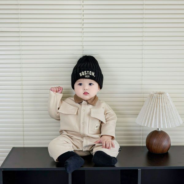 預購秋款男寶牛仔連身衣尺寸66-100 