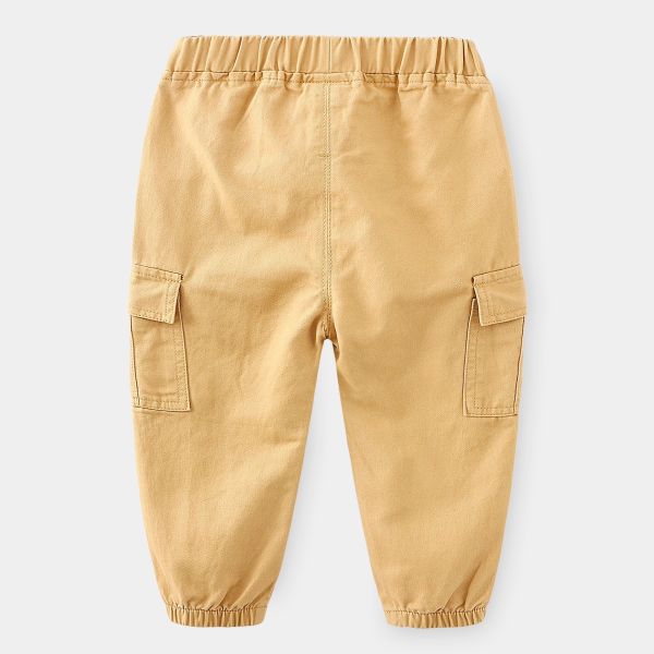 預購秋款男童帥氣百搭卡其工裝長褲尺寸90-130 