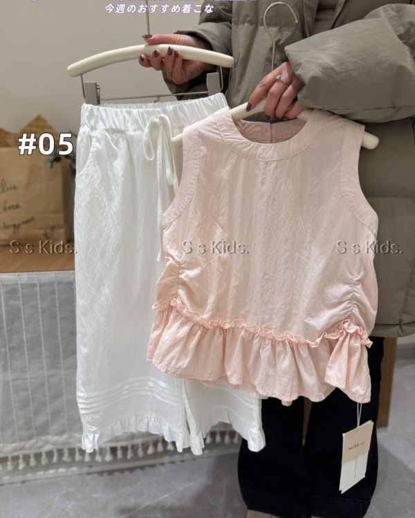 現貨夏款女童日系不規則無袖背心尺110-160 