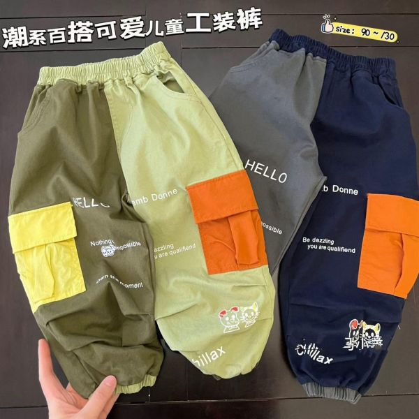 預購夏款男童日系男孩防蚊長褲 