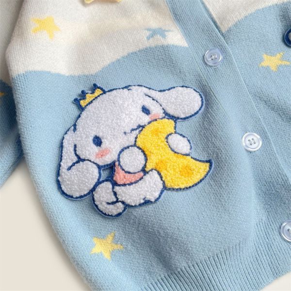 預購秋款女童甜美可愛大耳狗針織百搭毛衣外套 尺寸100-150 