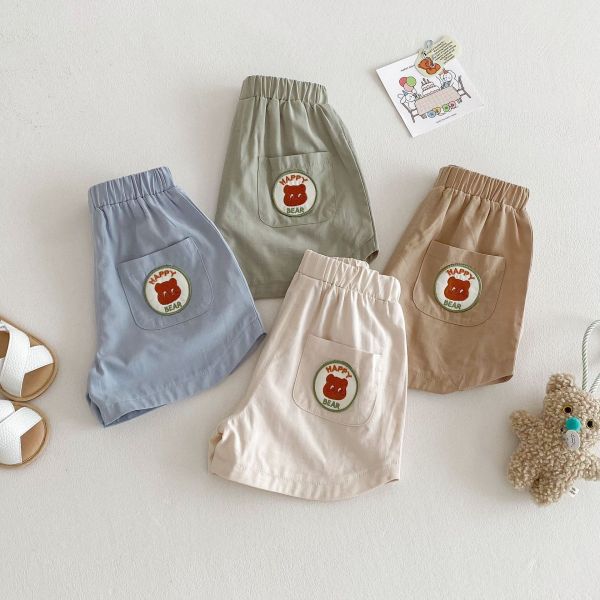 【預購】夏款--男童熊熊刺繡短褲 