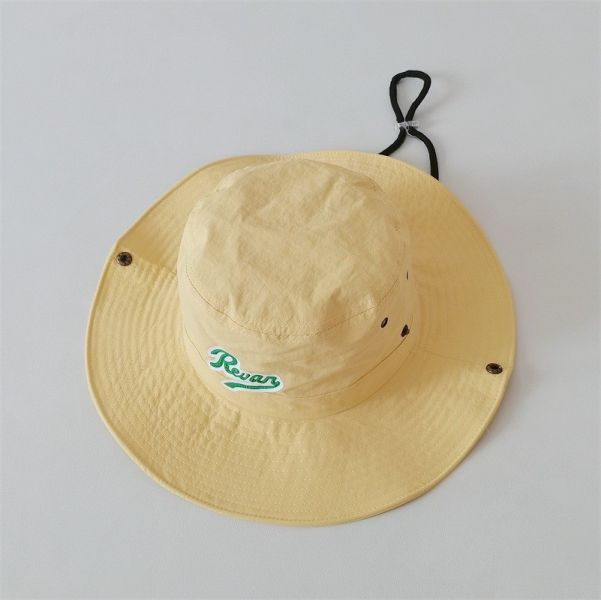 預購ins夏款男女童速乾色刺繡漁夫帽 