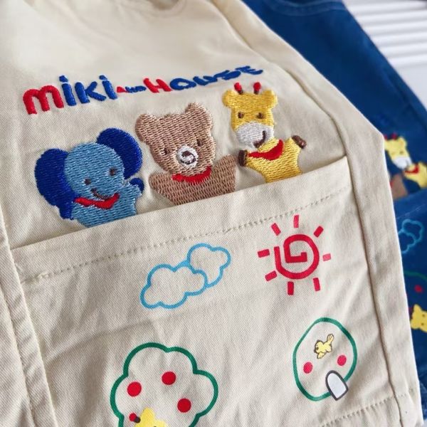 【預購】夏款-男童日單可愛刺繡褲 